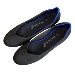 Rothy's Rounded Toe Classic Flat in Black, Size 9